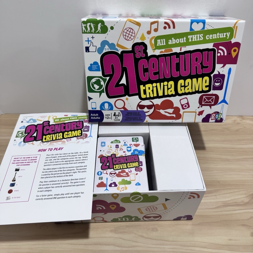 21st Century Trivia Game Fun Party Game For All about THIS century Ages 12+ go!
